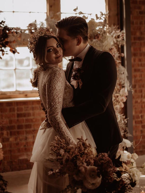 Bride & Groom at their wedding - Image by: Esme Whiteside Photography